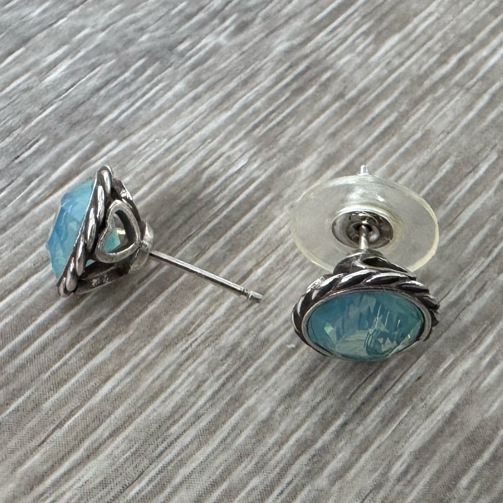 🩵BRIGHTON Pacific Opal Iris Stud Earrings - Silver - Picture 6 of 7